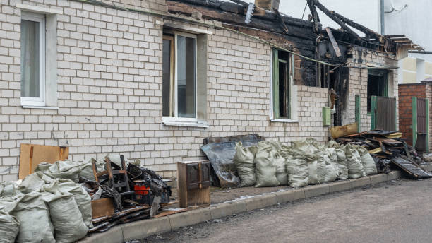 Professional Fire Damage Assessment technician working in Centuria, WI